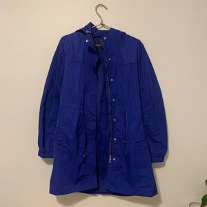 Blue Rain Jacket Trench Coat